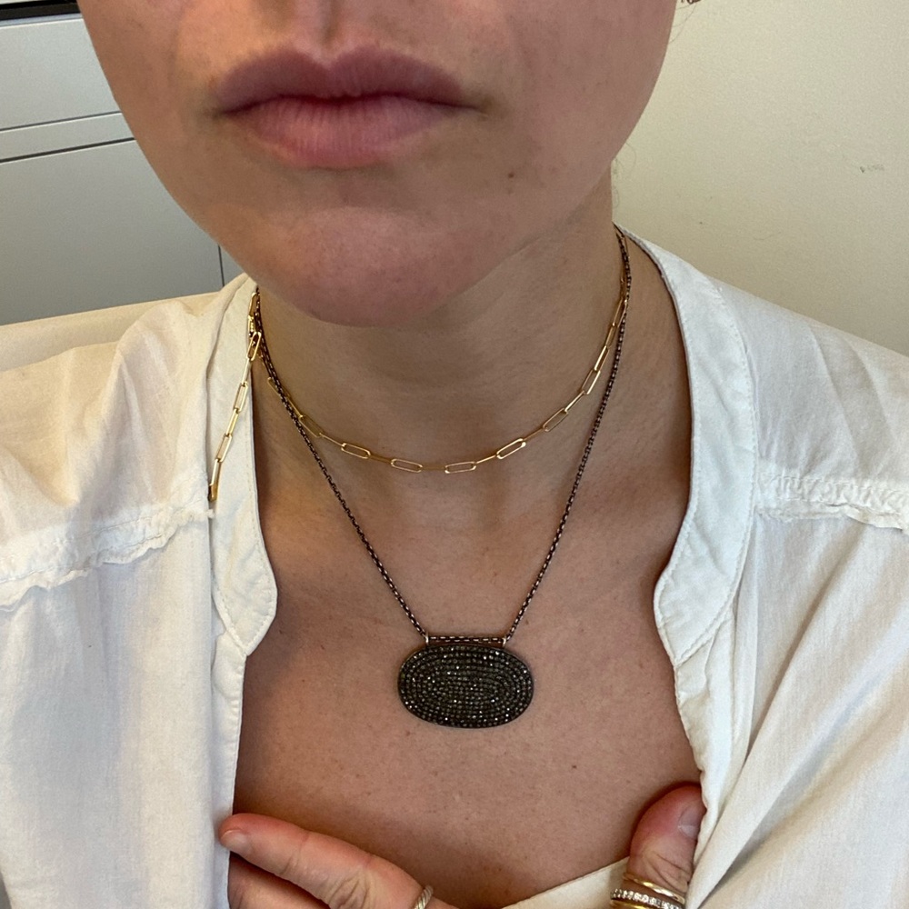 Black Diamond Pendant Necklace - Picture 5 of 5